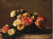 Henri Fantin-Latour Roses in a Bowl Sweden oil painting artist